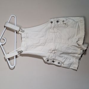 Old Navy girls Shortalls, white, size XS